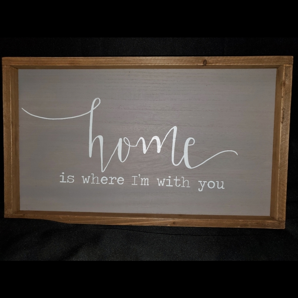 Wooden Home Is Where I'm With You Wall Art